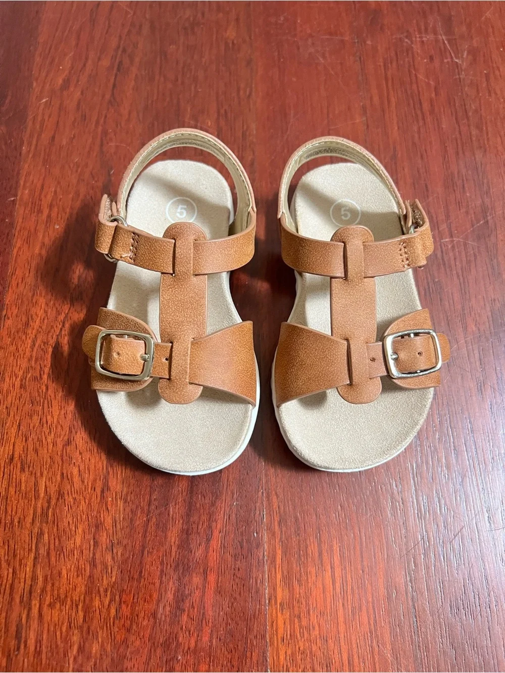 Target Toddler Brown Footbed Sandals - Size 5